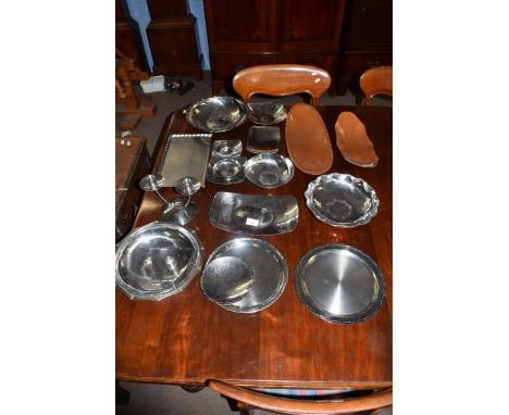 Lakeland Rural Industries Borrowdale, a collection of stainless steel and copper wares to include oval copper bowls with plan