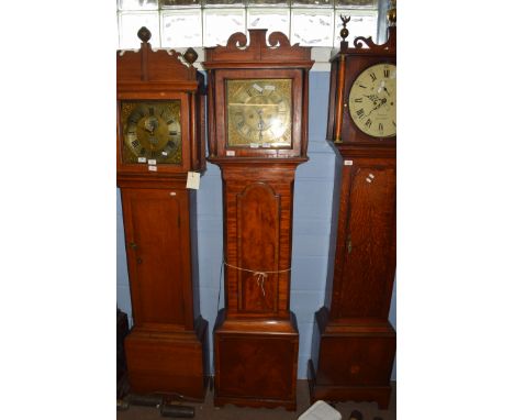 James Thorne, Colchester 18th century longcase clock, the brass dial with Roman and Arabic numerals, pierced spandrels and da