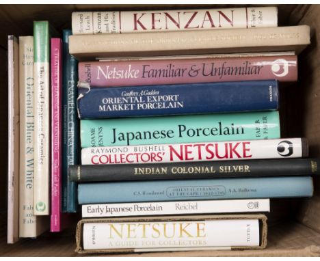 Books A collection of reference book relating to Japanese art, including Netsuke Familiar and Unfamiliar: New Principles for 