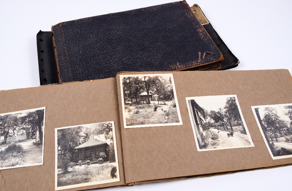 Three Chinese photo albums early 20th Century each containing European