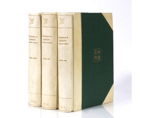 Books  The Catalogue of Sassoon Chinese Ivories, London: Country Life Limited, 1950 first edition, 3 volumes, folio, limited 