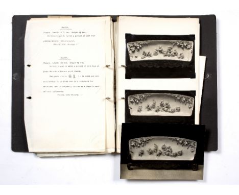 The original manuscript and edited photographic images for The catalogue of Sassoon Chinese ivories (lot 296) contained in ei
