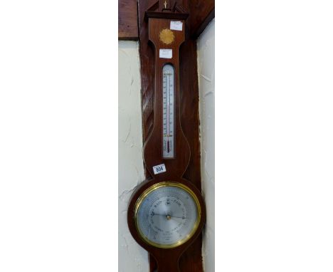 Aneroid barometer thermometer by Sewills of Liverpool. H: 96 cm.