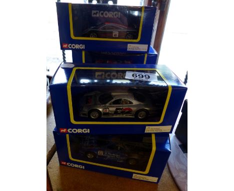 Five boxed Corgi race and rally model cars