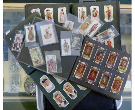 Four albums of cigarette cards including rare 20th century examples:
Singleton &amp; Cole - 1901 Celebs of Boar War Period (P