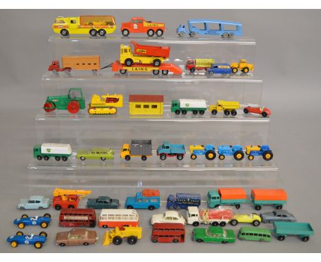 A good quantity of unboxed Matchbox diecast models from various ranges - '1-75 Series', 'Accessory Pack', 'Major Pack', 'King