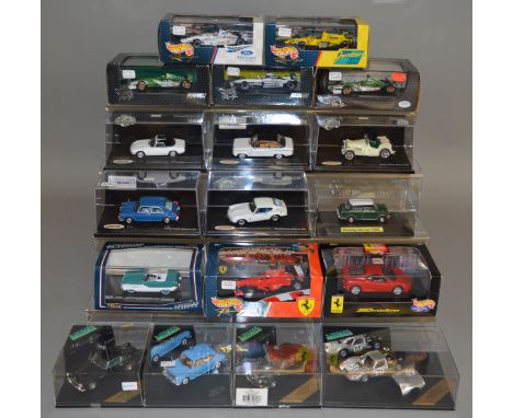 10 boxed diecast models by Vitesse which are limited edition, also included in this lot is 7 Hot Wheels racing cars. All mode