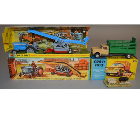 2 boxed Corgi Toys agricultural models, 484 Dodge Kew Fargo Livestock Transporter, G+/VG with five plastic pigs in situ on ca