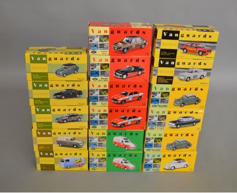 17 boxed Vanguards diecast 1:43 scale models by Lledo and Corgi (17).