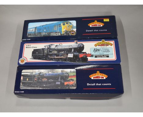OO Gauge. 3 boxed Bachmann Locomotives, 31-775 Modified Hall '6990 Witherslack Hall', 32-427 Class 24 Diesel D5085 BR Two Ton