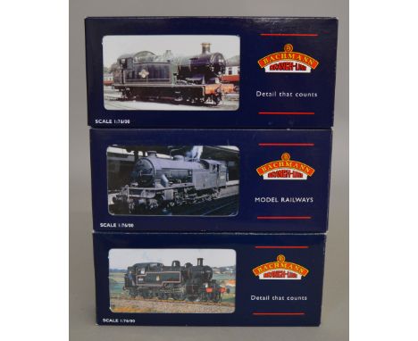 OO Gauge. 3 boxed Bachmann Tank Locomotives including 31-454 Ivatt '41286', 31-612 V3 '67682' and 32-077 56XX&nbsp; '5658' in