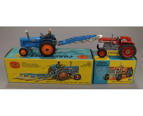 2 boxed Corgi Toys agricultural related diecast models,&nbsp; 66 Massey-Ferguson 165 Tractor, G+/VG in VG box and Gift Set 13