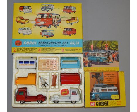 2 boxed Corgi Toys based on Commer PB vehicles, 479 Commer Van with 'Samuelson Film Services Camera and Cameraman, VG in G/G+