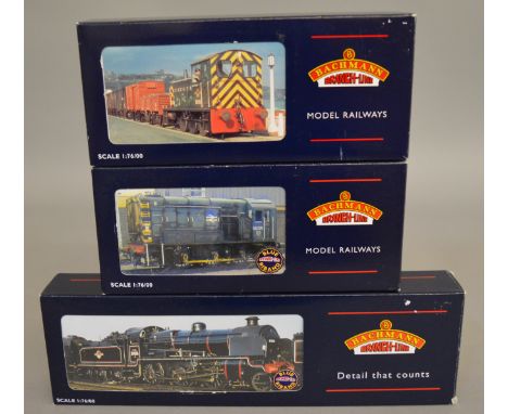 OO Gauge. 3 boxed Bachmann Tank Locomotives including&nbsp; two Shunters - 31-339 04 Diesel '11217', 32-112&nbsp; 08 Diesel '