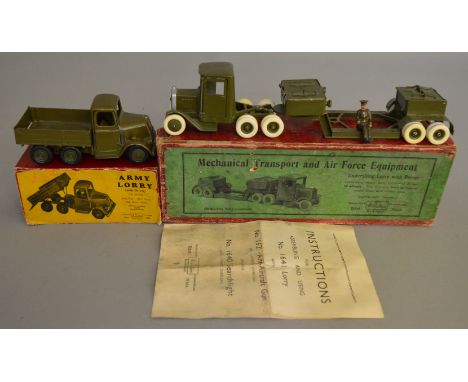 2 boxed Britains Military Vehicles, #1641 'Mechanical Transport and Air Force Equipment' Underslung Lorry with Driver, with o