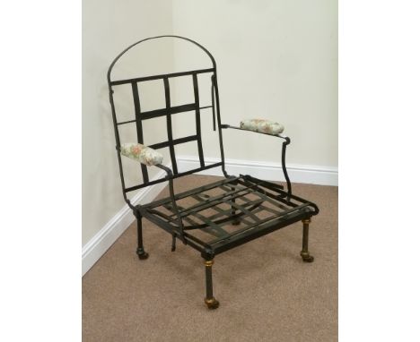 Victorian metamorphic metal bed chair recliner frame
