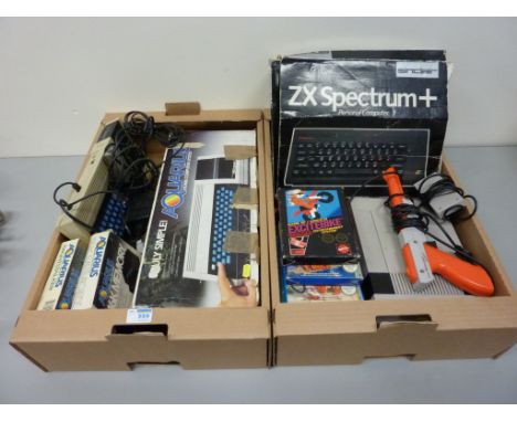 Vintage Computers and Games Consoles - ZX Spectrum + personal computer, Aquarius personal computer, and an Nintendo NES games