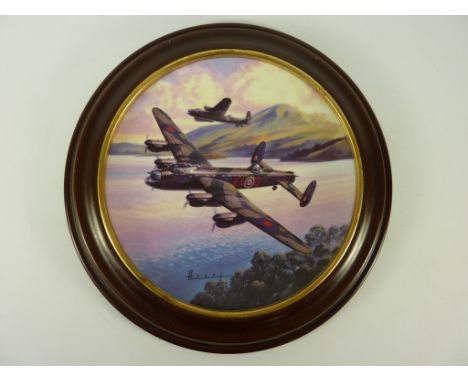 Dambusters Memorabilia - 'Prelude: Over the Lake' Royal Worcester limited edition framed collector's plate together with cert