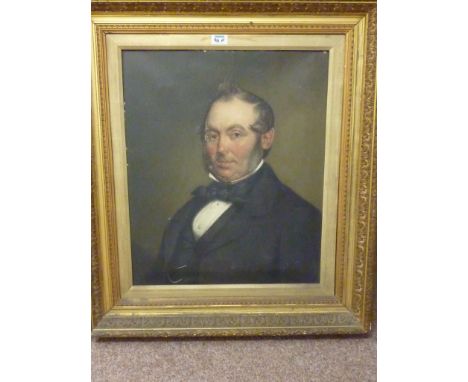 Portrait of a Gentleman, Victorian oil on canvas unsigned 60cm x 49cm Provenance: bought at auction in Whitby in the early 19