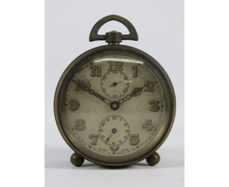 Early 20th century Zenith Watch Co. alarm clock, H10cm
