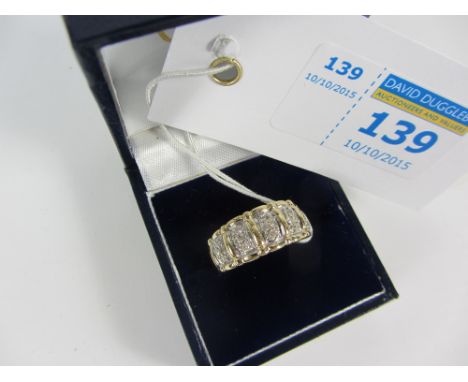 Multi-stone diamond ring hallmarked 15ct
