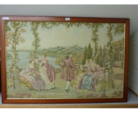 The Suitor, early 20th Century Italian machine tapestry panel 70cm x 110cm