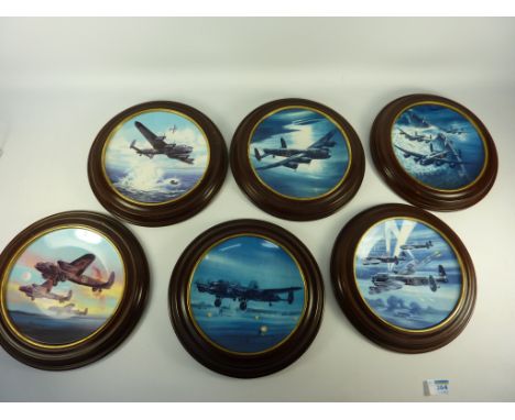 Dambusters Memorabilia - six Wilfred Hardy for Royal Worcester limited edition framed collectors plates (with certificates) 