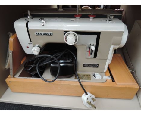 A vintage electric New Home sewing machine