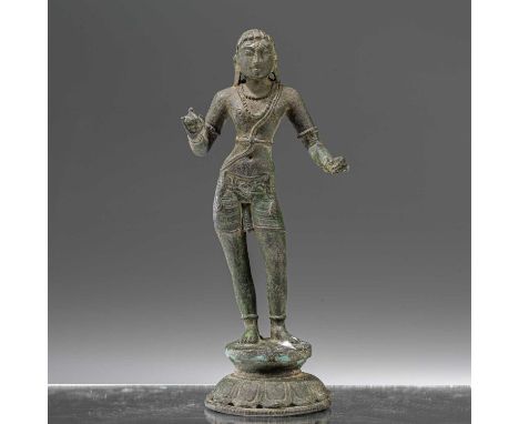 Dimensions: Height 23 cm ; Wide 10 cm ; Depth 7,5 cmWeight: 1078,3 grams  Sambandar, the popular seventh-century child saint,