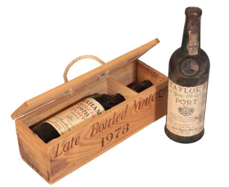 GRAHAM'S LATE BOTTLED VINTAGE PORT 1978 one 75cl bottle, contained in sealed pine case; and a 75cl bottle of Taylor's 20 year