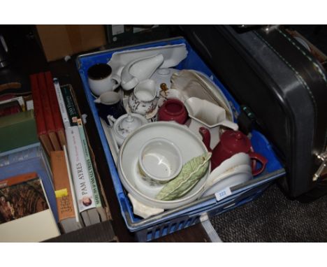 A mixed crate of ceramics including Carlton ware and more.