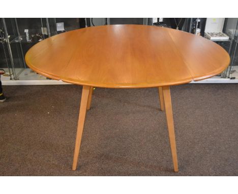 Blonde Ercol drop leaf table, unextended 63x110cm, extended 125cm 