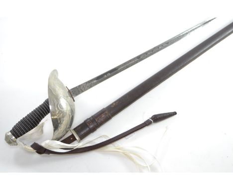 1912 pattern cavalry officer's sword by Wilkinson dated 1924-1926, 88.5cm blade 