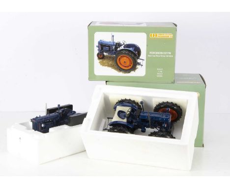 Universal Hobbies 1:16 Scale Tractors,  both boxed, UH2816 Fordson E27N Roadless, in blue livery and UH2886 Fordson E27N Narr