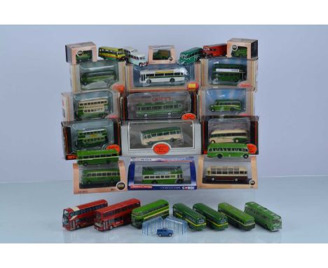 Modern Diecast Buses and Coaches (50+) all 1:76 scale some boxed/cased, all appear to have been displayed, possibility of som