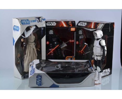 Modern Large Scale Star Wars Action Figures, Diamond Select Ultimate Quarter Scale Darth Maul, similar Obi-Wan Kenobi, Thinkw