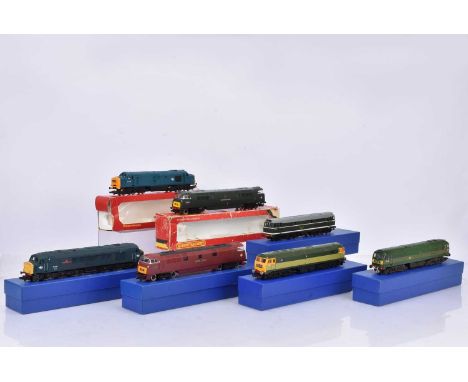 Hornby Bachmann Lima and Airfix 00 Gauge BR  Diesel Locomotives, Hornby green D1035 'Western Yeoman' and blue Class 37 130, b