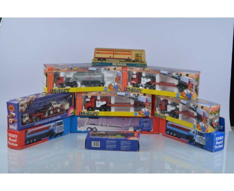 Modern Diecast Haulage Vehicles (10), all boxed/packaged, Joal, 332 Volvo FH16 Globetrotter with low bed trailer (3), 344 DAF