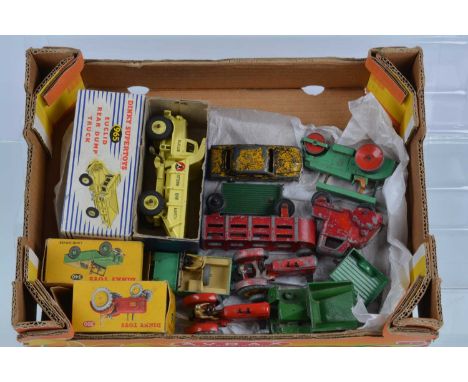 Postwar Playworn Diecast Vehicles (10) boxed models, Dinky 965 Euclid dump truck, 340 Land Rover, 300 Massey Ferguson tractor