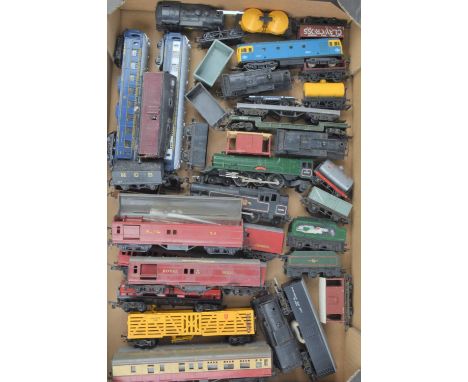 Tri-ang Lima Jouef Trix Steam and Diesel locomotives 00/H0 gauge with coaches and freight wagons (36),   Trix plain black fre