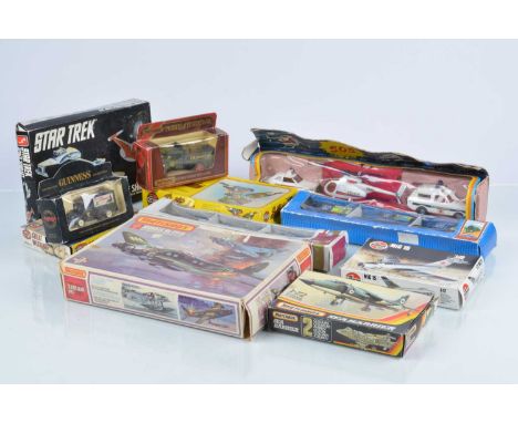 Modern Diecast and Kits (11), all boxed, Corgi Gift Set 18 SOS three model set (box P), two Lledo Days Gone three model sets,