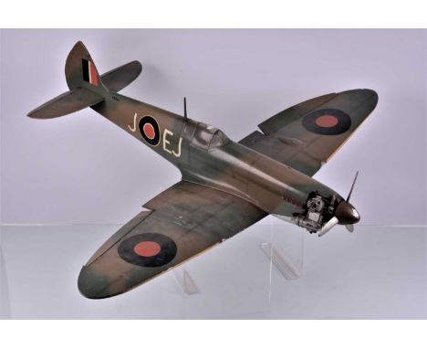 Large Scale Scratch Built Spitfire, EN398 Spitfire minus landing gear with Enya engine untested, wingspan 110cm, F