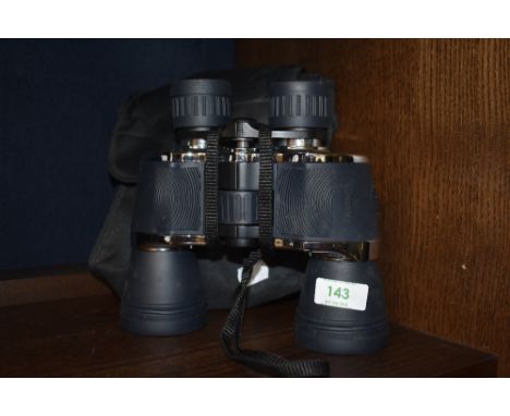 A pair of IR binoculars , with soft case and manual