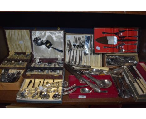 A large selection of vintage later flatware