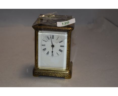 A traditional brass carriage clock