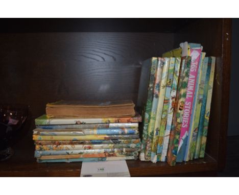 A collection of vintage Rupert annuals and an antiquarian illustrative volume, Moreland Humours of History