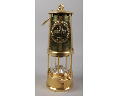 An Eccles Type 6 brass miners lamp by The Protector Lamp &amp; Lighting Co Ltd.  