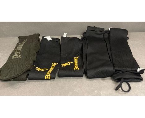 Four sets of hunting gun socks by Browning's, Deerhunter, etc 