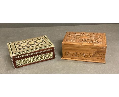 Two small jewellery/trinket boxes.