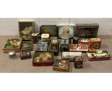 A selection of vintage tins 